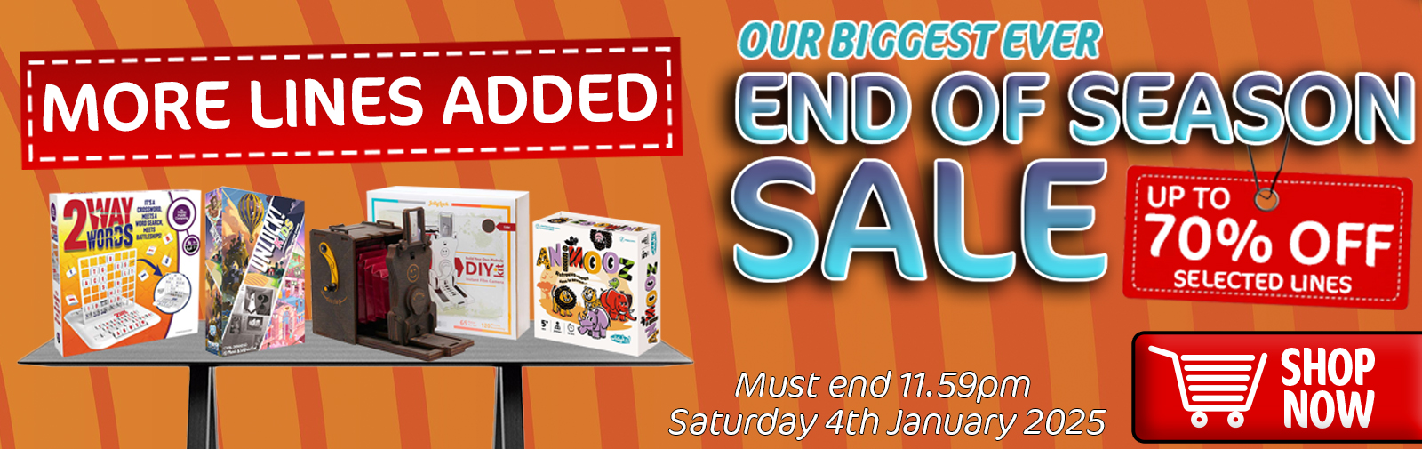 Our BIGGEST Boxing Day Sale EVER! Up to 70% Off Selected Lines